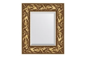 Зеркало с фацетом в раме Византия золото